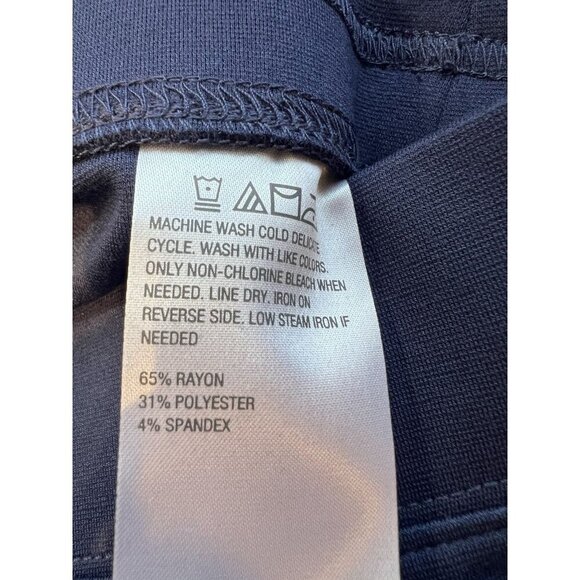 Colleen Lopez Women's Perfect 10 Cigarette Leg Ponte Pant Size XXS Navy Stretch - Picture 5 of 5